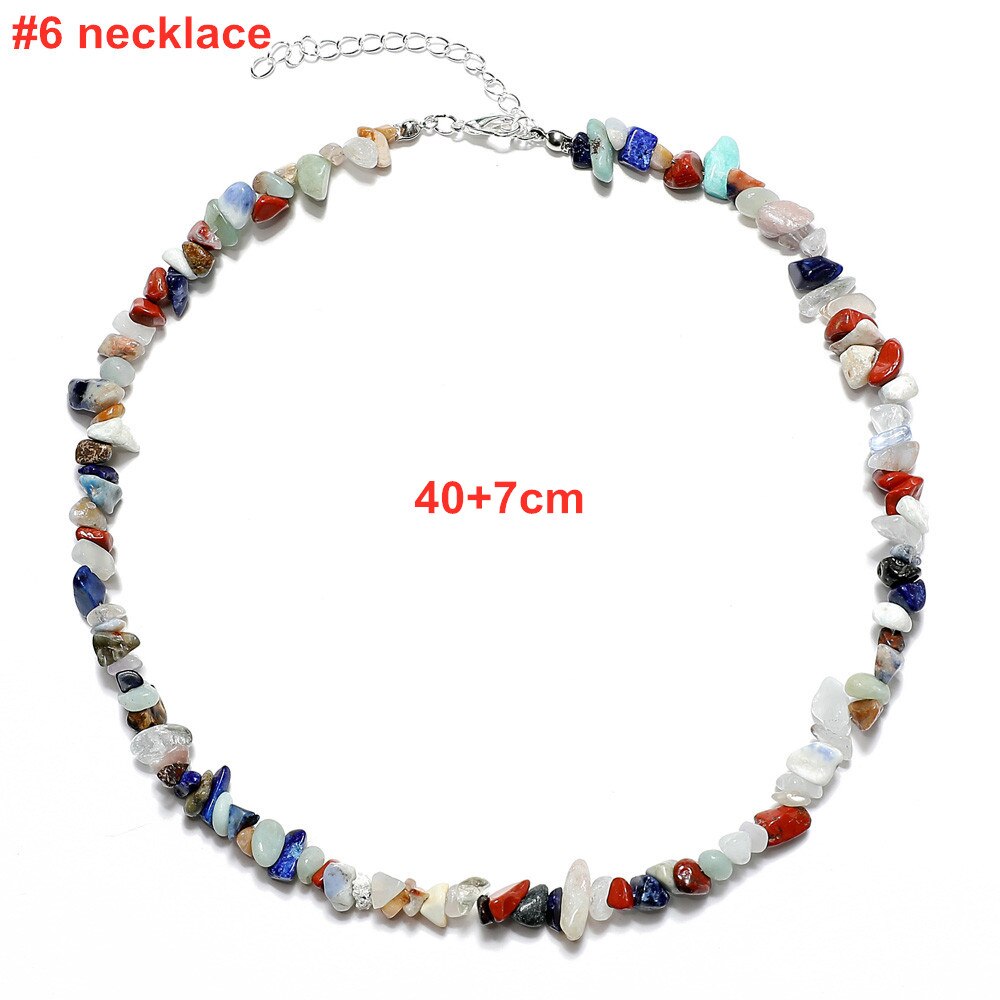 Bohemian Natural Stone Bead Choker Necklace