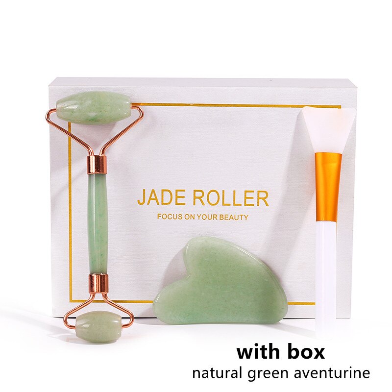 Facial Massager Natural Jade Roller Massage Rose