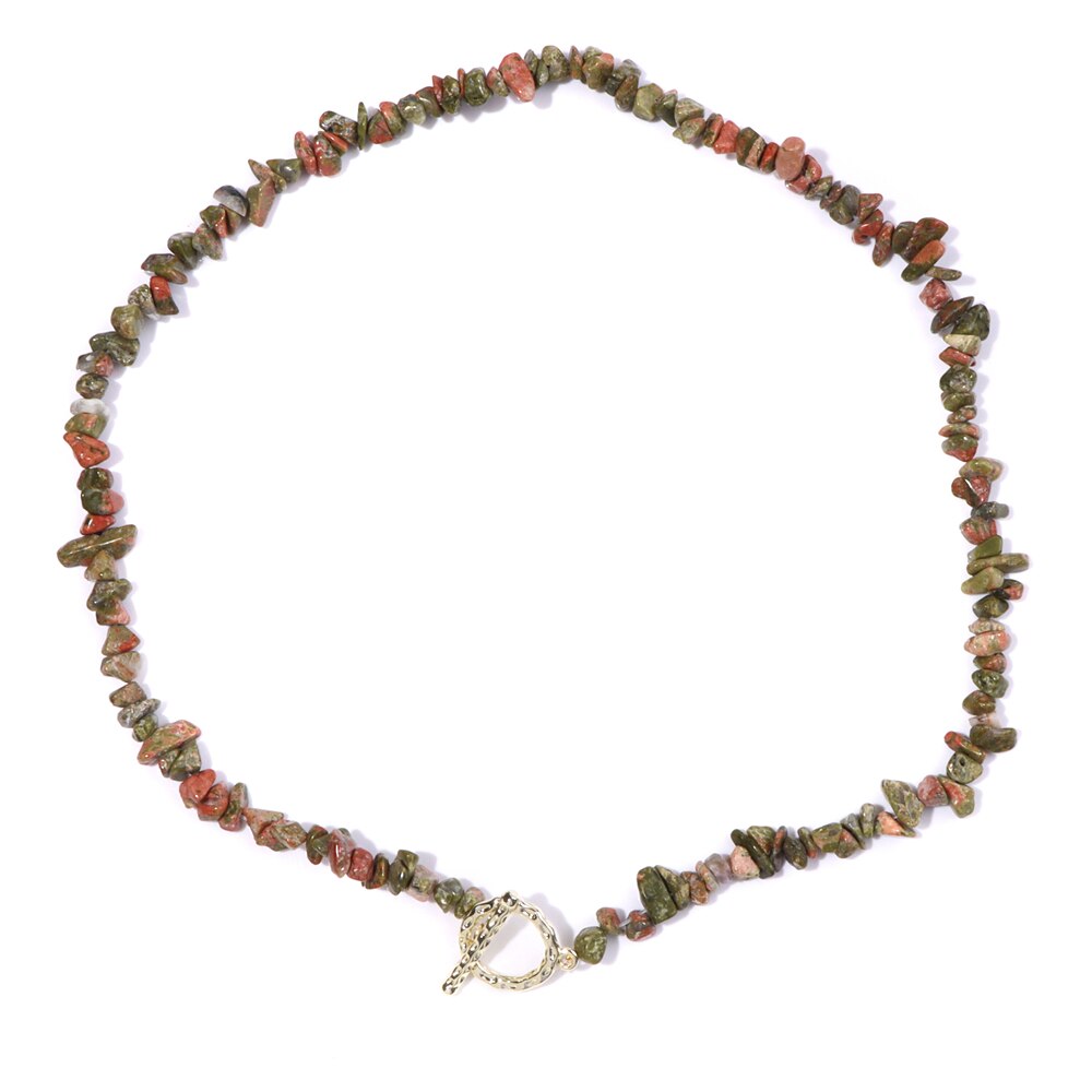 Bohemia Natural Chip Stone Beads Necklace