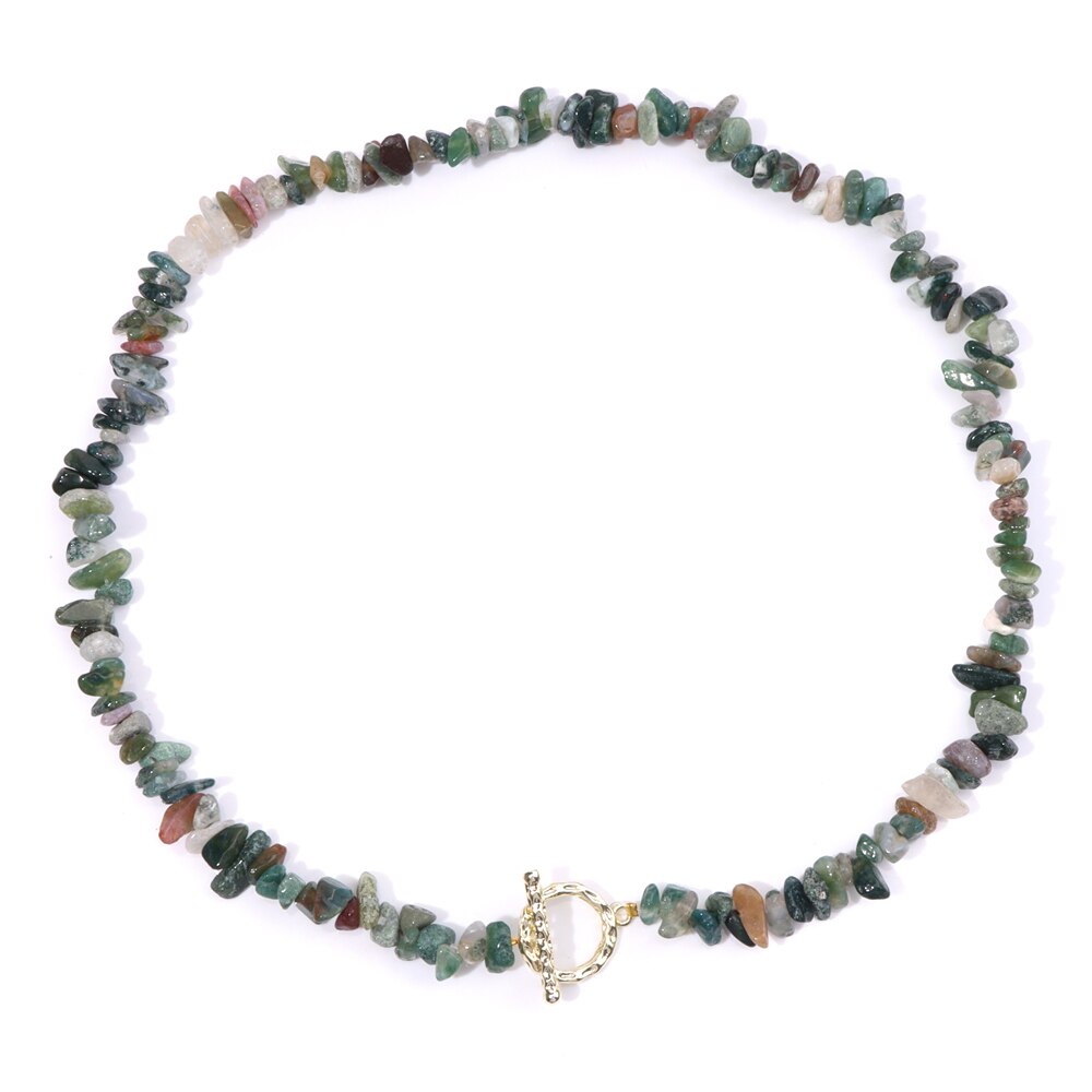 Bohemia Natural Chip Stone Beads Necklace