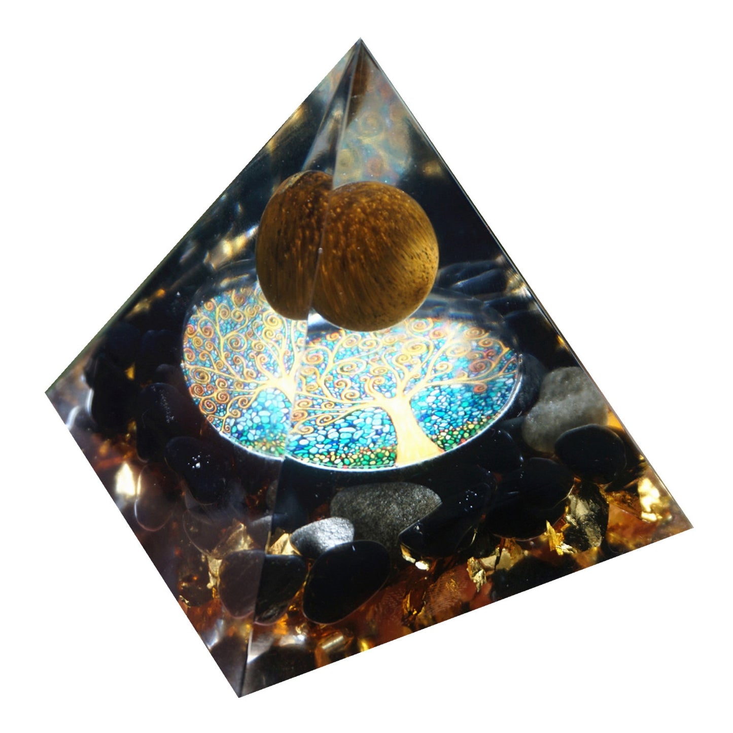 Tiger Eye Crystal Sphere Obsidian Quartz Orgone