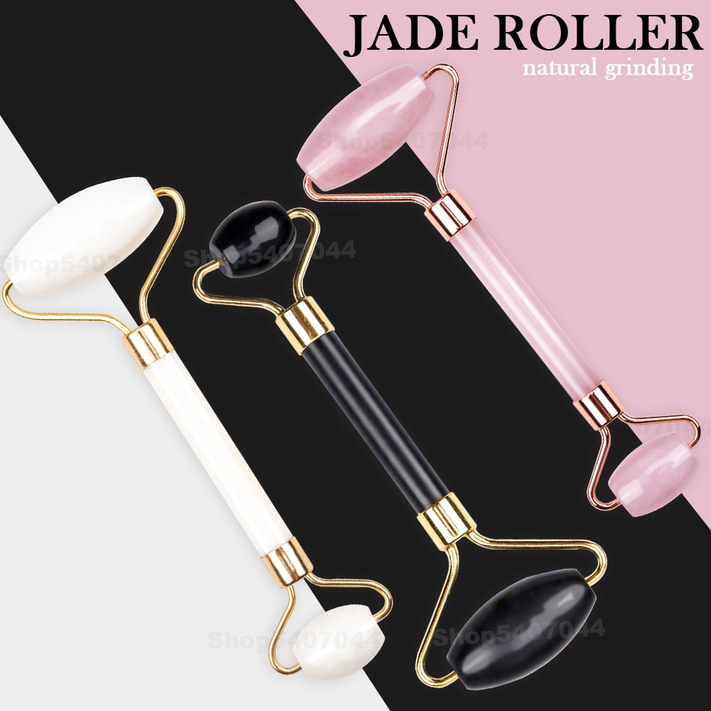 Jade Roller Massager for Face Natural Real Stone