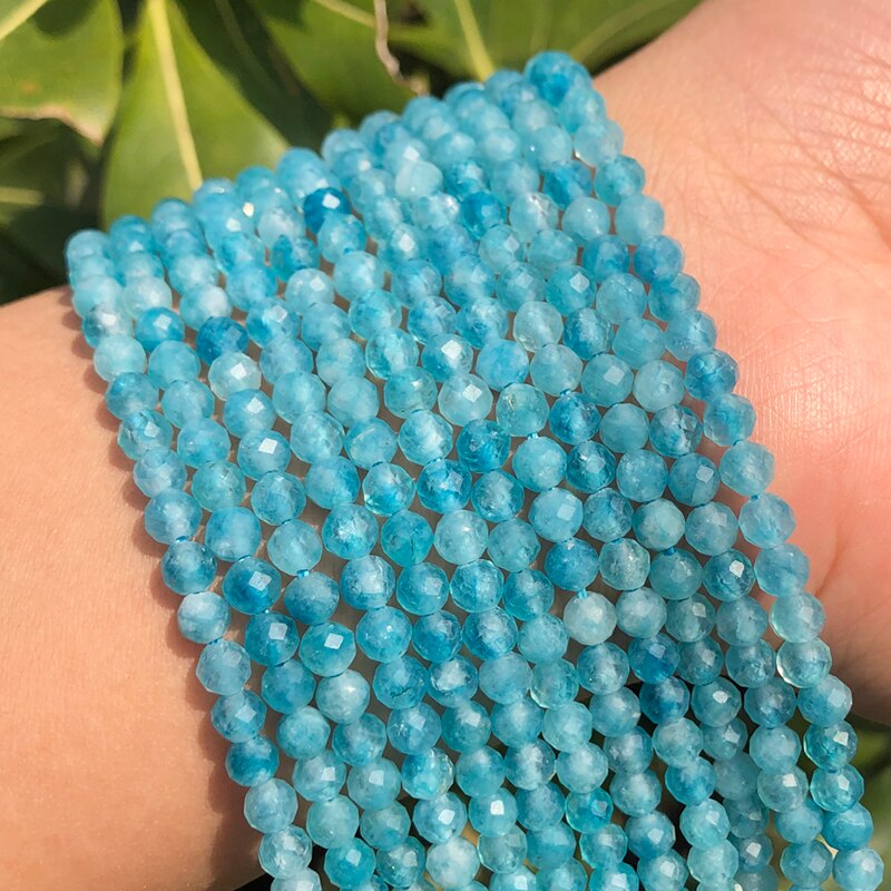 Gem Stone Natural Blue chalcedony jades  Loose Beads