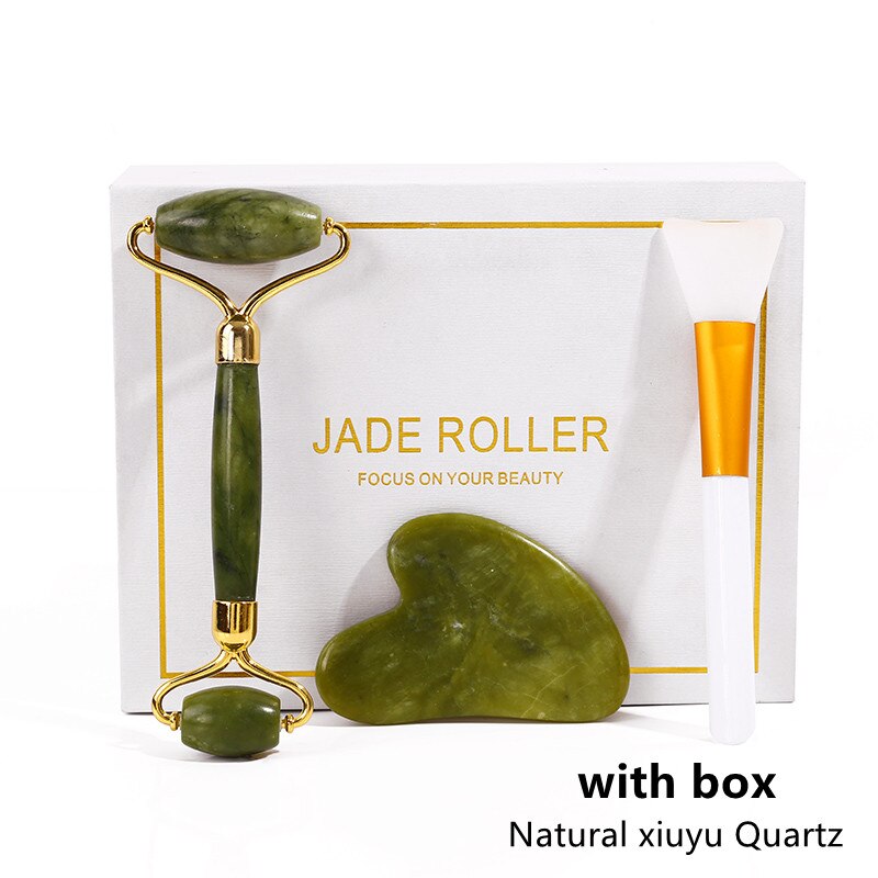 Facial Massager Natural Jade Roller Massage Rose