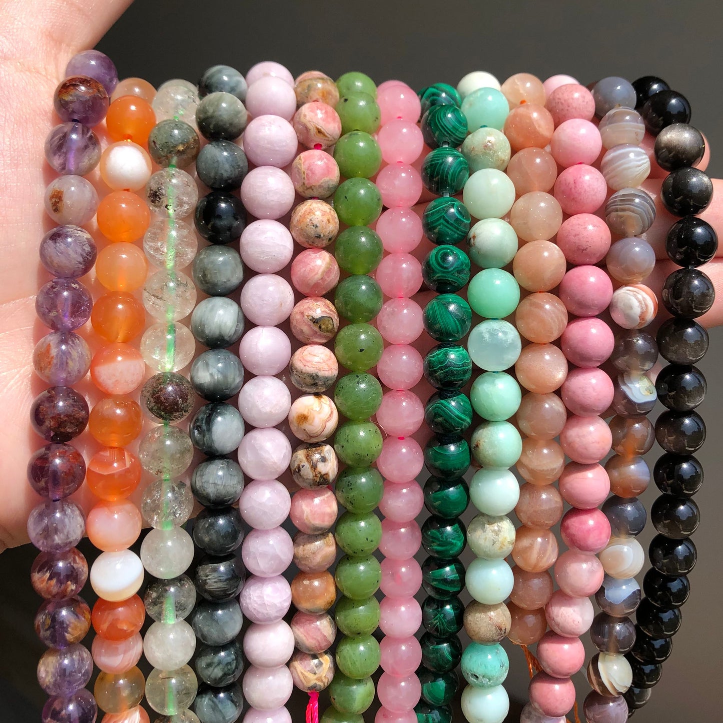 Natural Malachite Round Loose Stone Beads