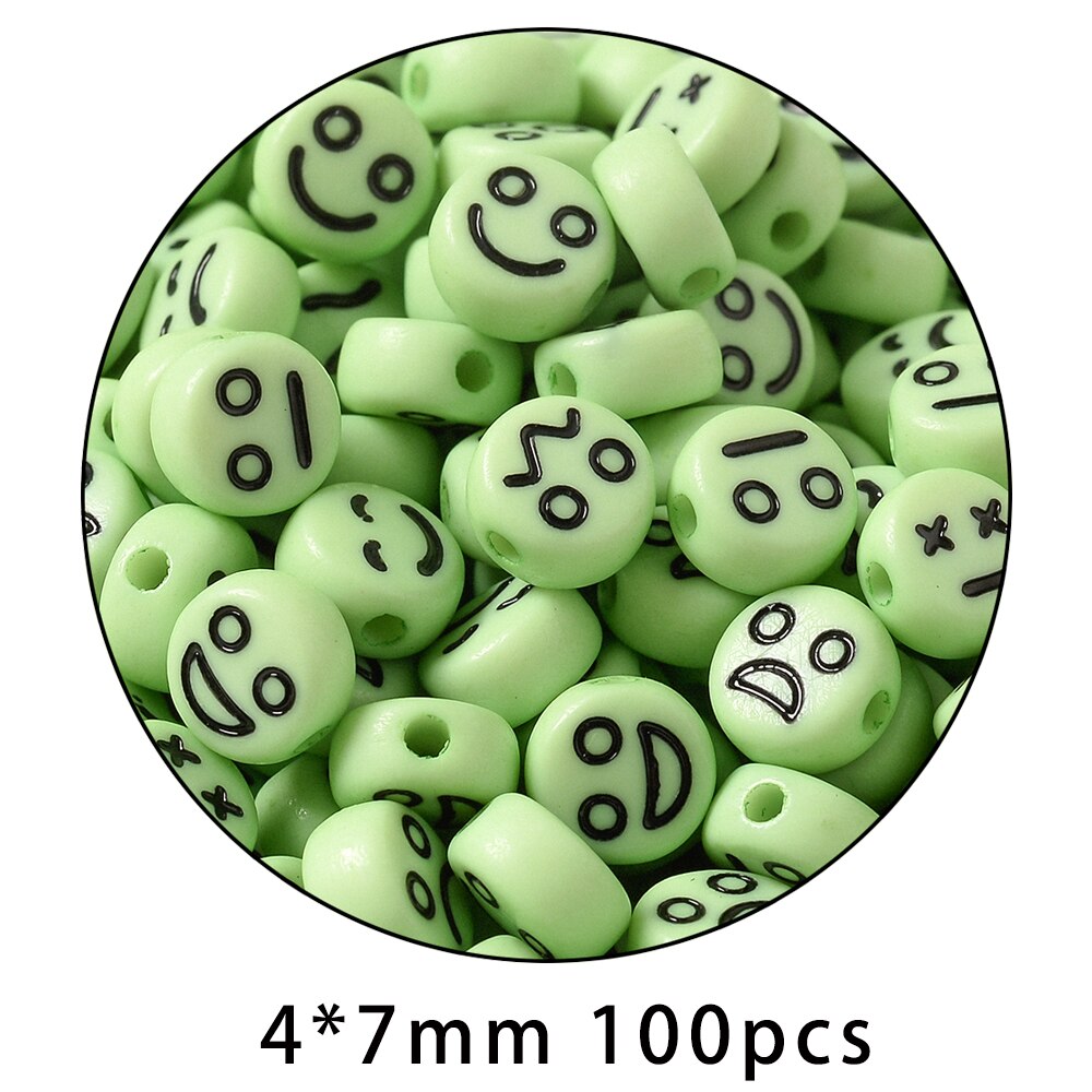 iYOE Mix Acrylic Smiley Beads Luminous Spacer Beads