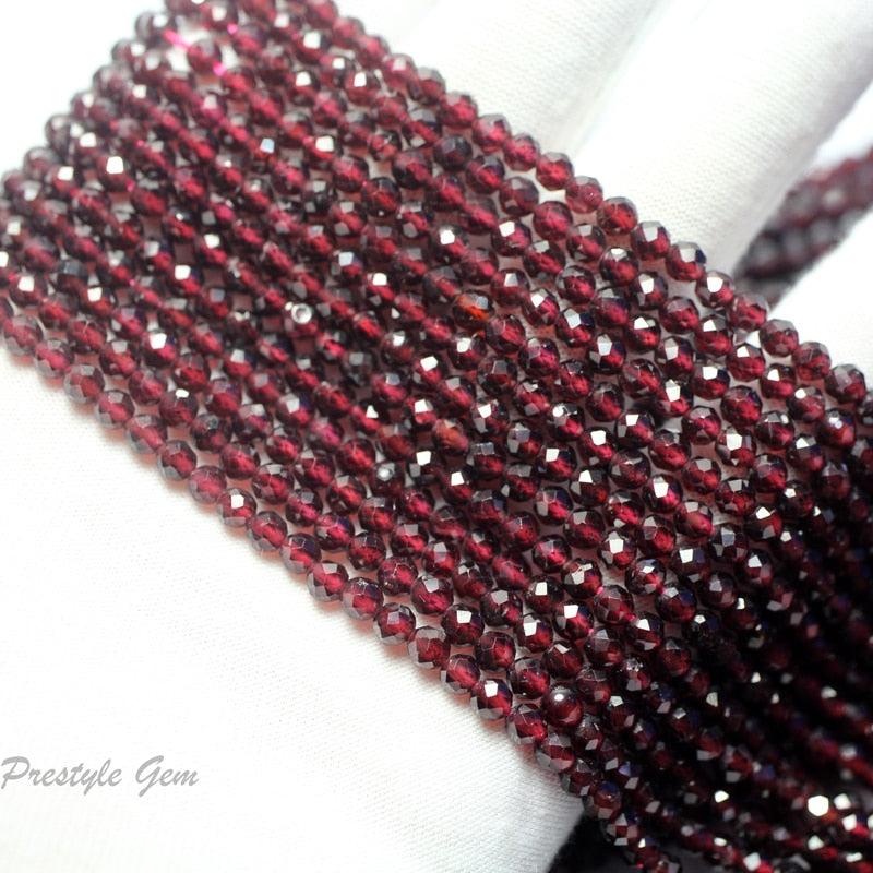 Red Garnet Faceted Round loose beads stone