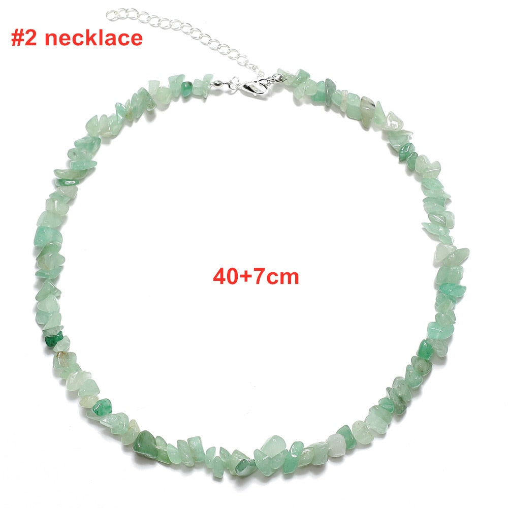 Colorful Natural Stones Choker Bohemia Gravel