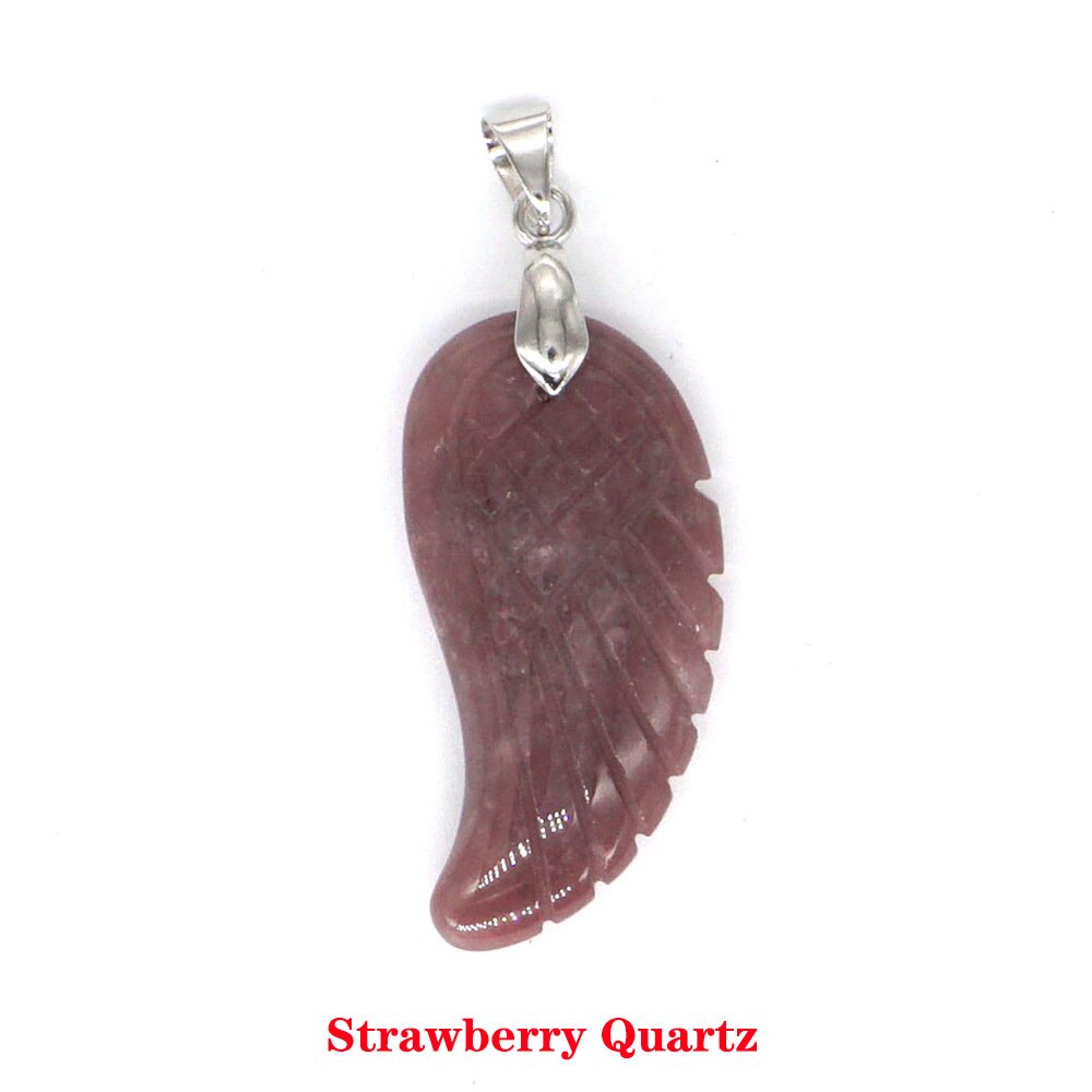 Angel Wing Pendants Natural Gemstone Crystal