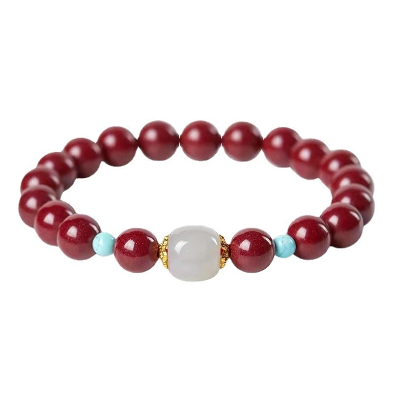 Natural Jade High Content Emperor Cinnabar Bracelets