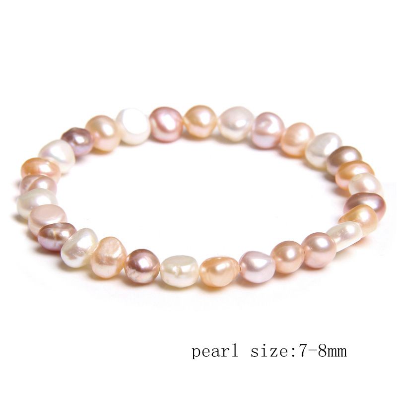 Natural Freshwater Pearls Bracelets Women Bangles