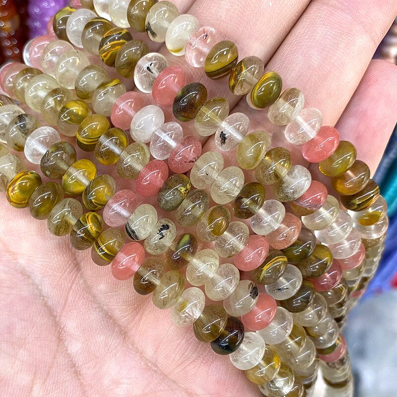 Rondelle Natural Stone Jades Agat Labradorite