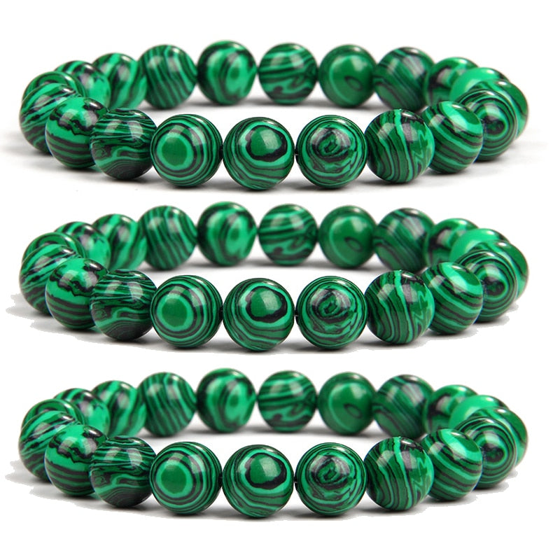 Malachite Bracelets for Natural Stone Beads