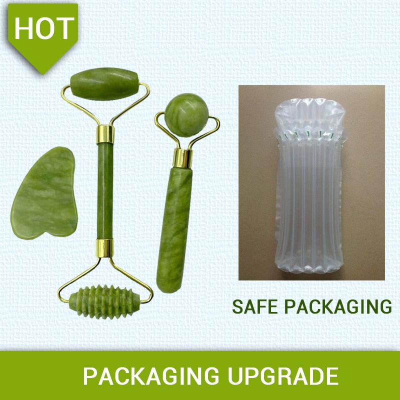 3pcs Set Jade Roller Massager for Face Body