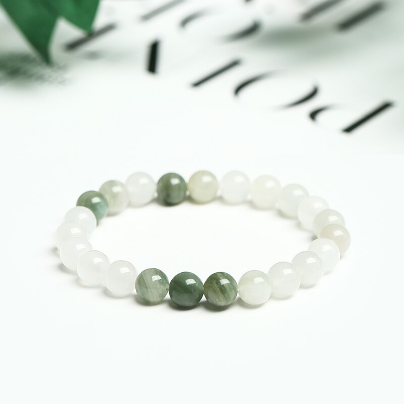 JD Fine AAA Natural Ice Green Jade Bracelet