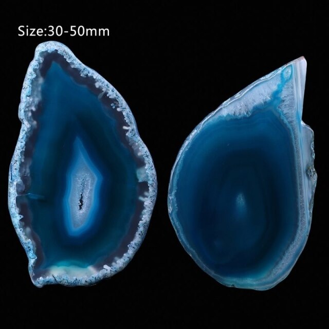 Natural Agate Geode Polished Crystal Slice Stone
