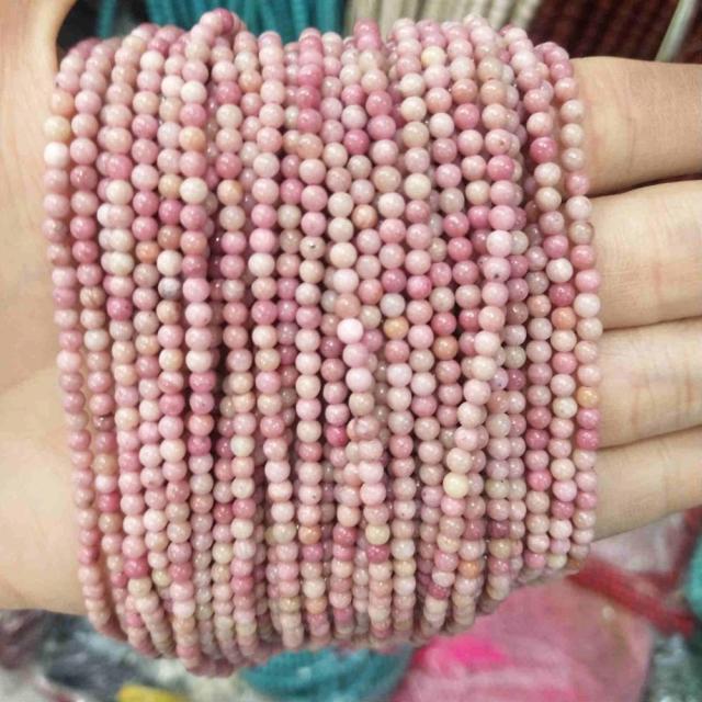 Natural Stone Round Beads Pink Quartz Amethysts