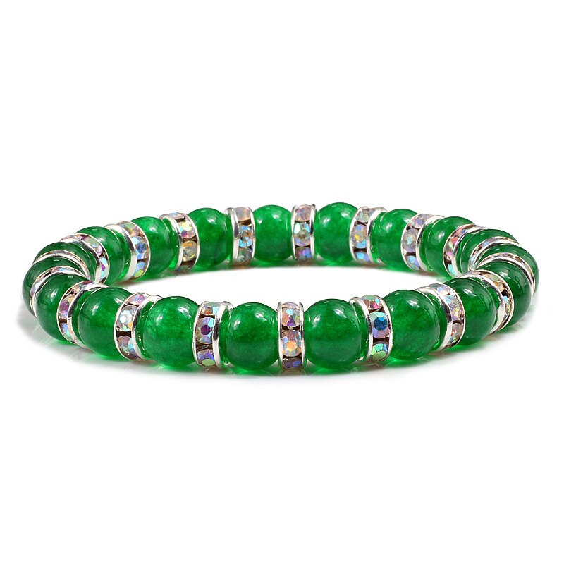 Gem Yoga Bracelets Green Malay Jades
