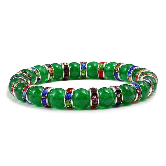 Gem Yoga Bracelets Green Malay Jades