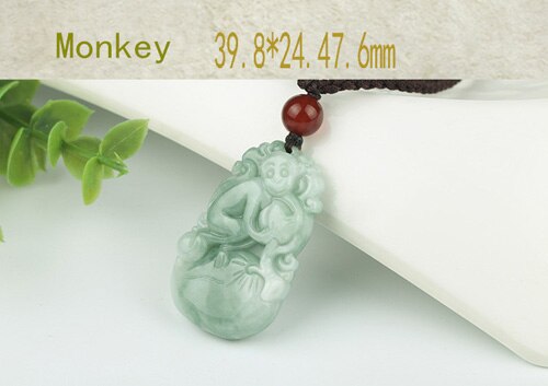 Burma Jadeite Pendant Hand Carved Lucky Amulet