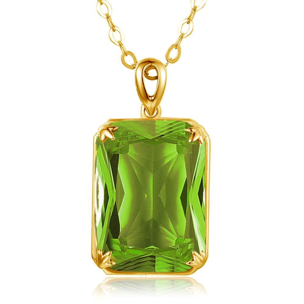Necklace Pendant Natural Emerald jade Gemstone