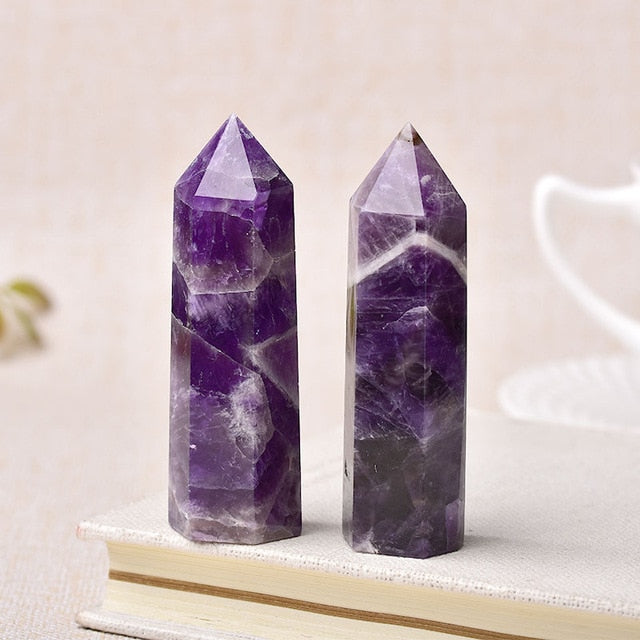 Natural Stones Crystal Point Wand Healing Stone