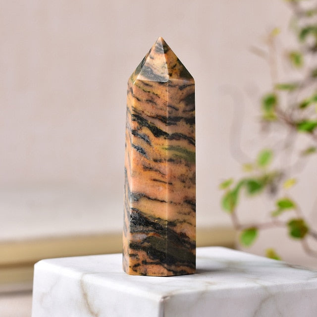 Natural Stones Crystal Point Wand Healing Stone