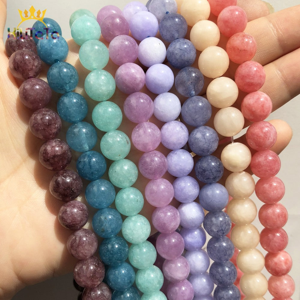 Natural Angelite Jades Stone Beads For Jewelry