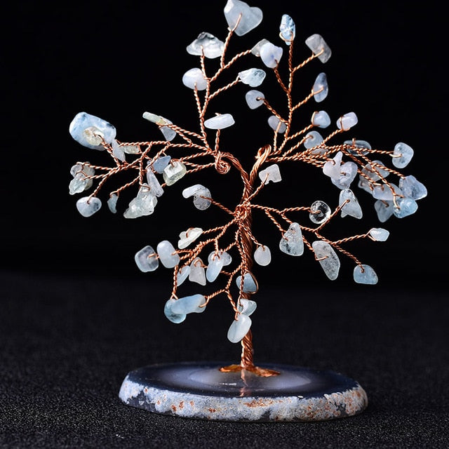 Crystal Tree Amethyst Rose Quartz Aquamarine