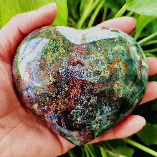 Sea Jasper Stone Sea Gem Heart Crystal Stone