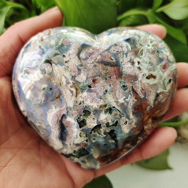 Sea Jasper Stone Sea Gem Heart Crystal Stone