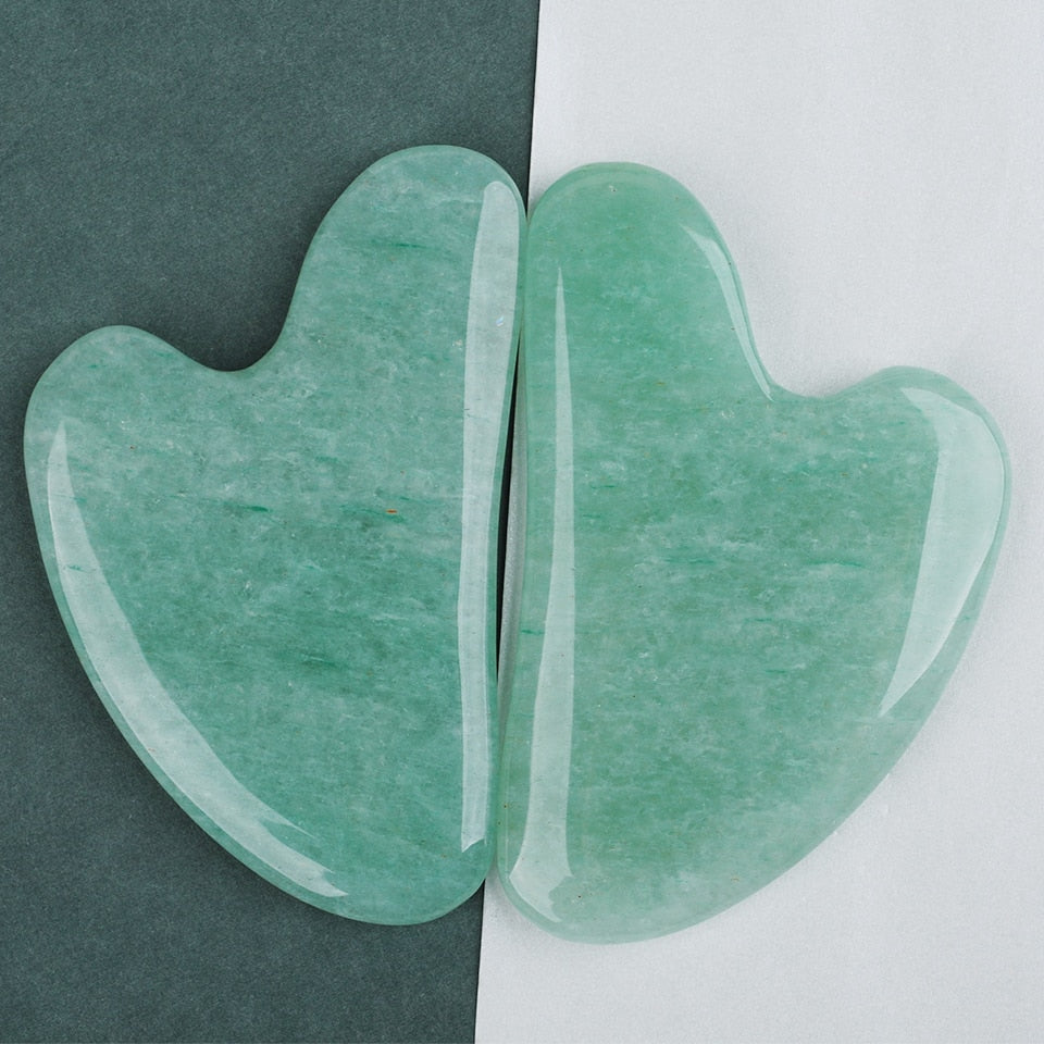 Natural Jade Stone Plate Face Massager Scrapers