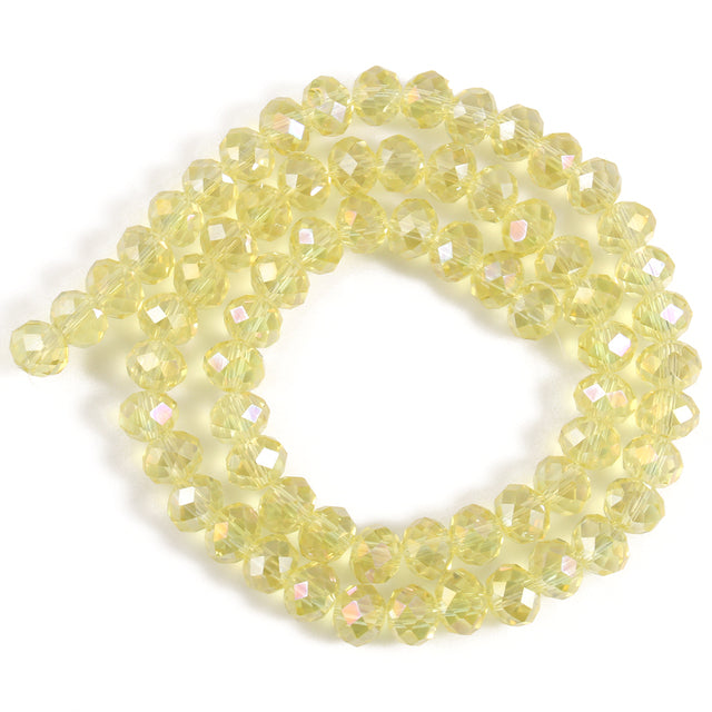 Crystal Glass Rondelle Beads Round Jades Accessories
