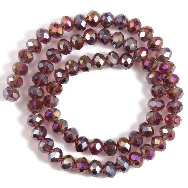 Crystal Glass Rondelle Beads Round Jades Accessories