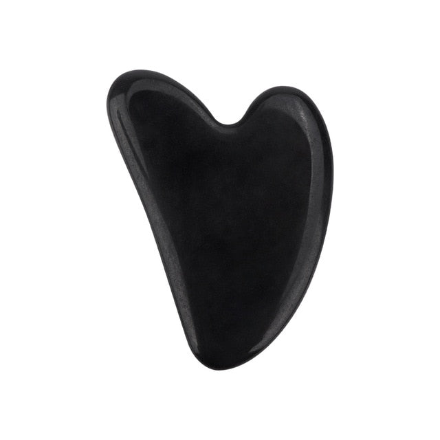 Jade Stone Heart-shaped Gua Sha Scraper Massage