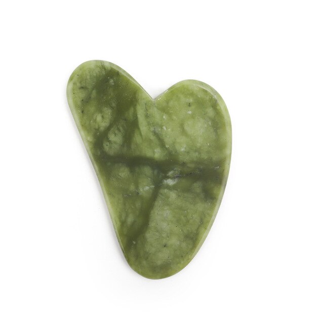 Jade Stone Heart-shaped Gua Sha Scraper Massage