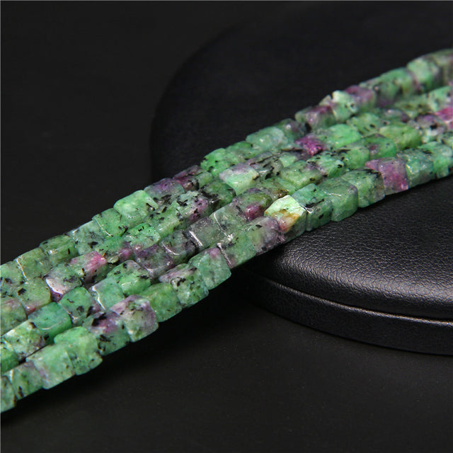 Natural Stone Square Jades Crystal Spacer Beads