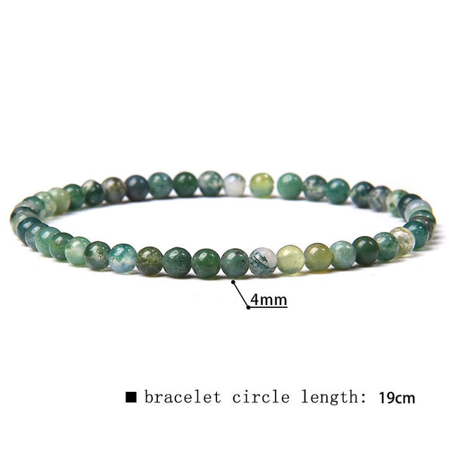 Green Blue Mini Beads Bracelet Cat Eye Jades