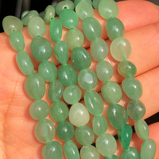 Irregular Green Aventurine Jades Stone Beads