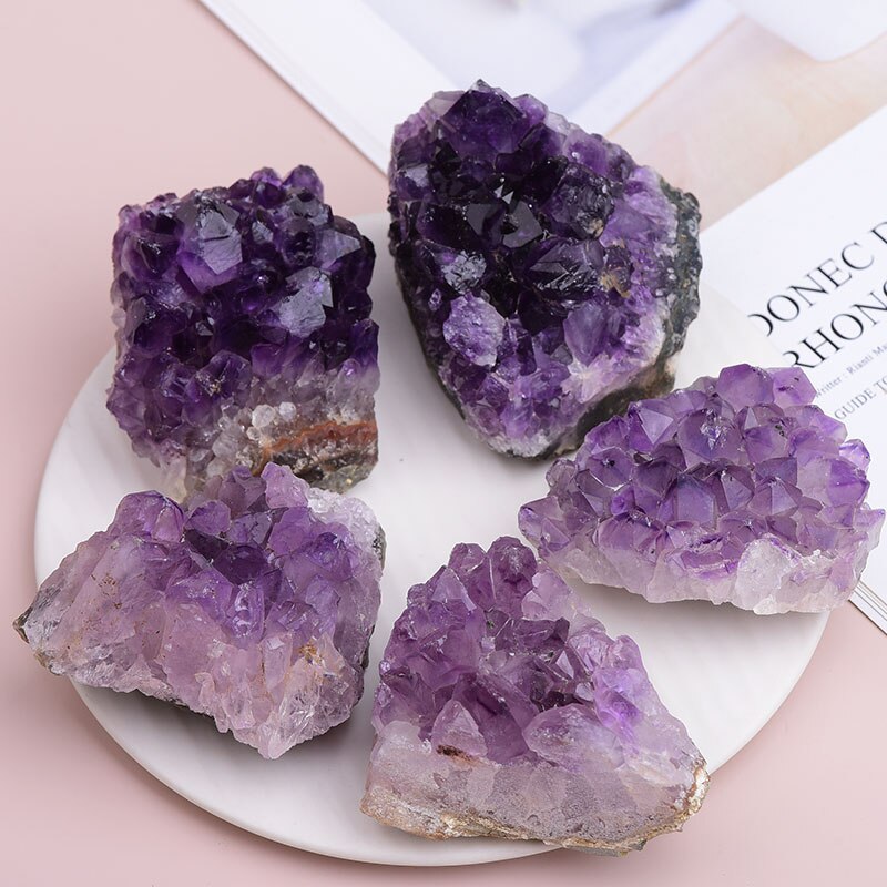 Amethyst Crystal Cluster Quartz Raw Crystals Healing Stone