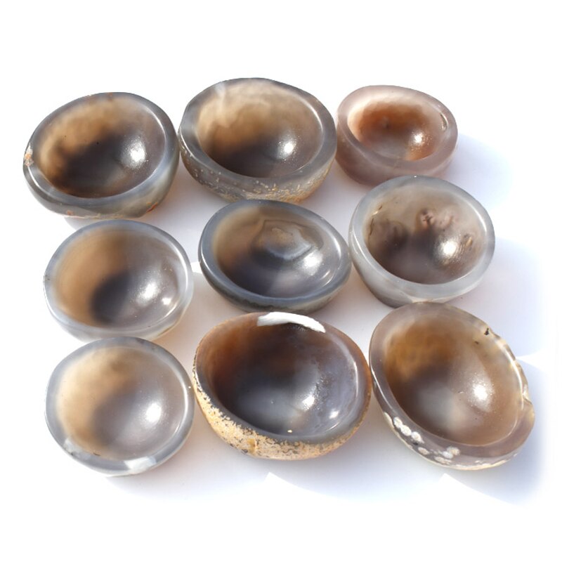 Natural Agate Crystal Stone Bowl Decoration