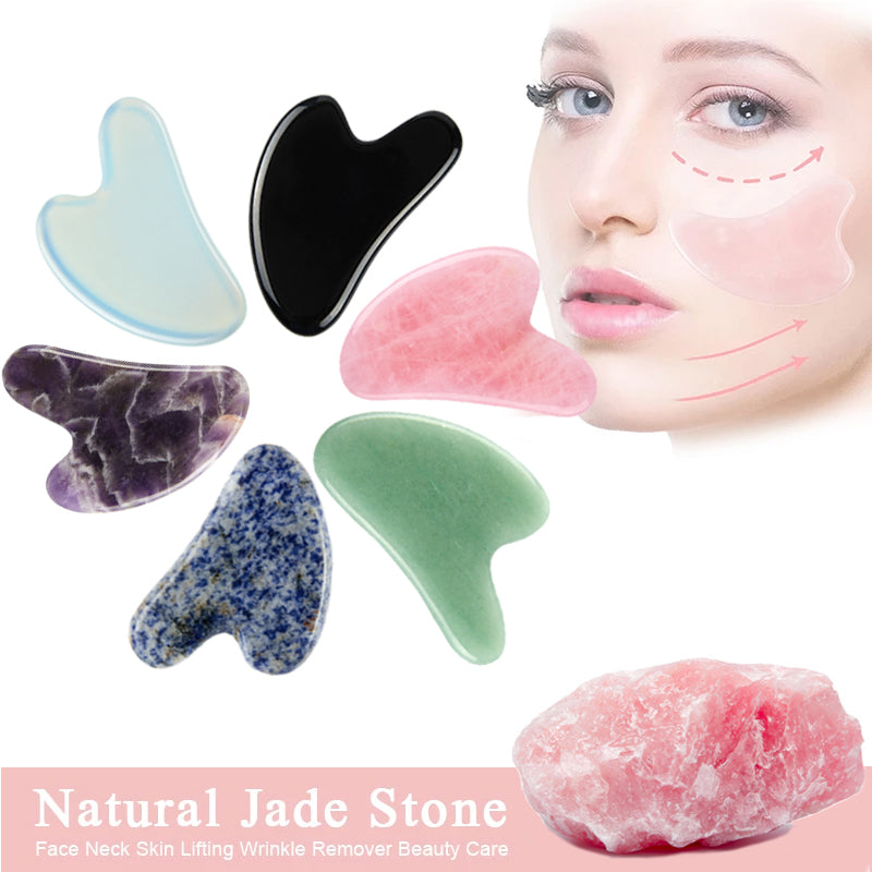 Natural Stone Jade Scraper Massager for Facial