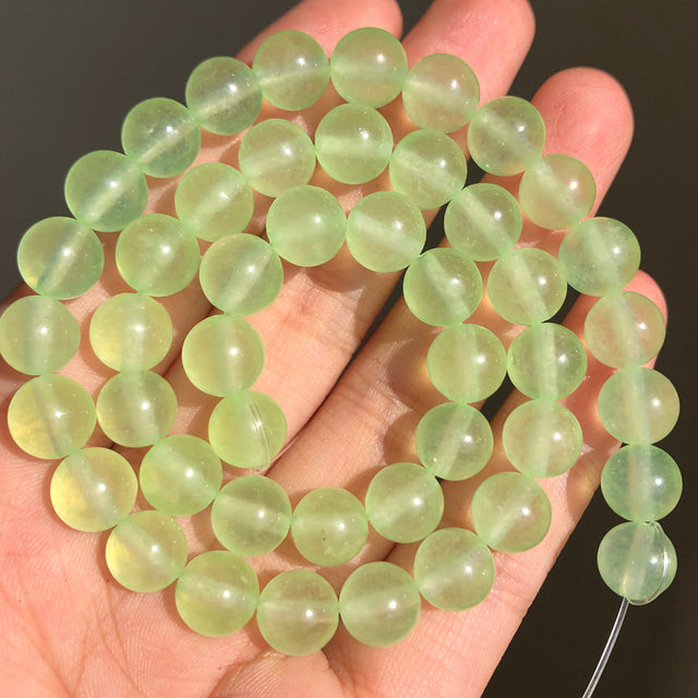Natural Dark Green Jades Round Loose Stone Beads