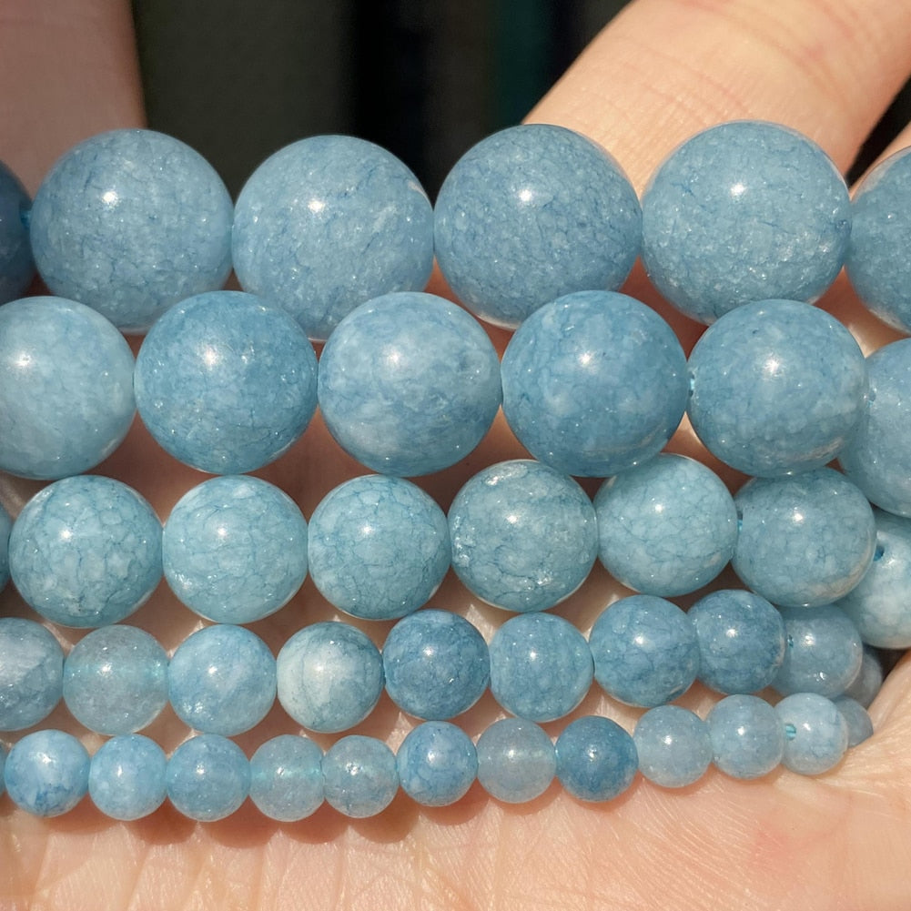 Blue Natural Aquamarines Stone Beads
