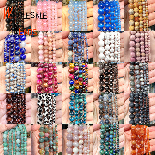 Jades Round Beads for Jewelry Making Diy