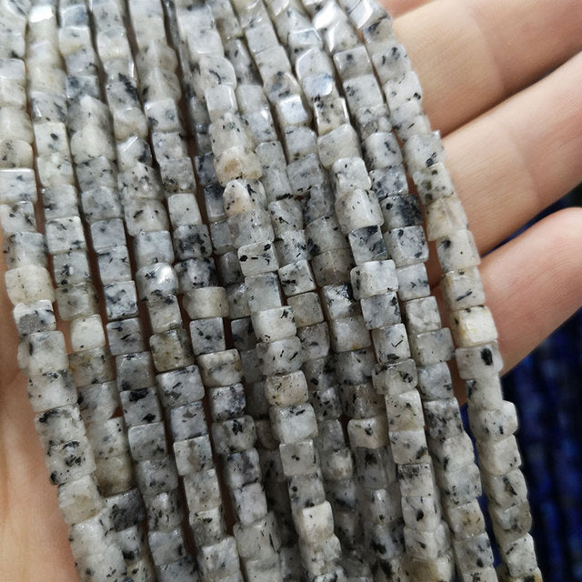 Natural Square Stone Beads Epidote For Jewelry