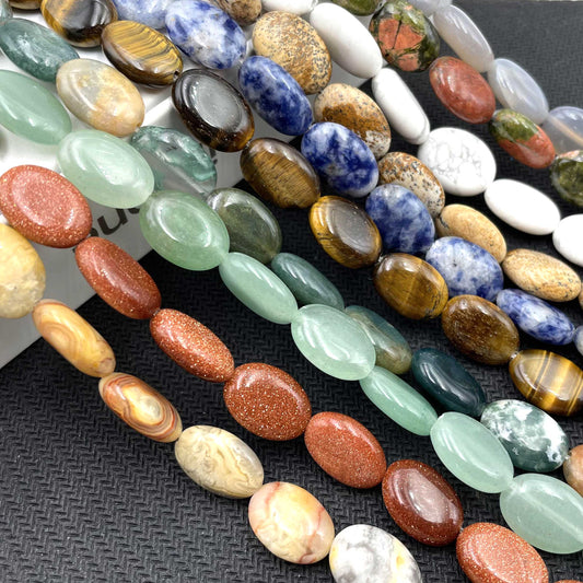 Natural Stone Oval Shape Agates Beads