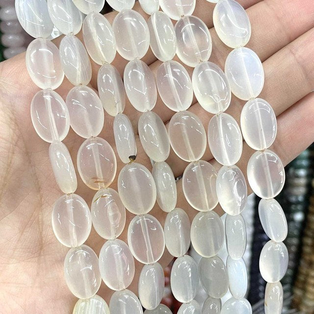 Natural Stone Oval Shape Agates Beads