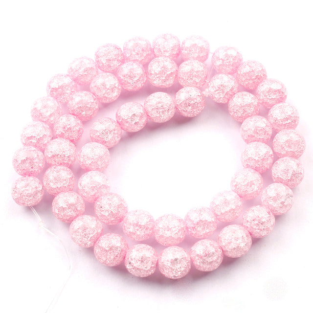 Wholesale Natural Stone Pink Round Beads
