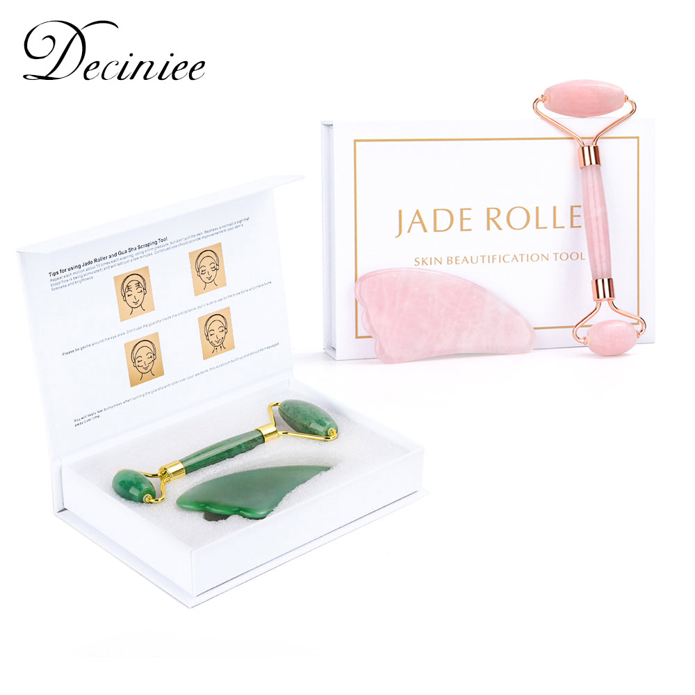 Rose Quartz Roller Facial Jade Roller Stone